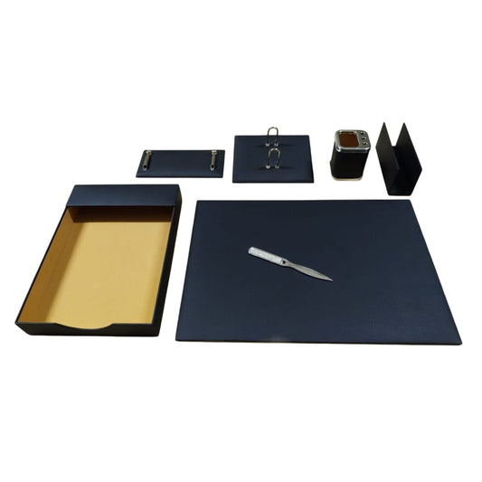 طقم مكتب جلد وسط